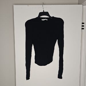 Zara Black Long Sleeve Top